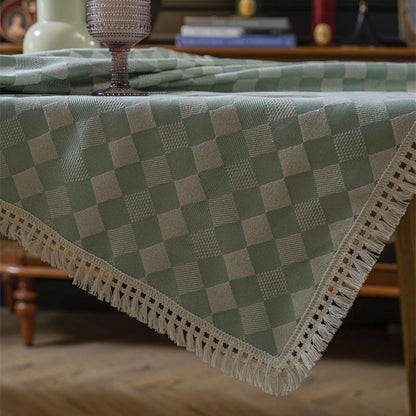 Retro Diamond Jacquard Tischdecke