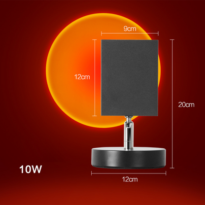 GlowBright – Retro-Sonnenuntergang-Tischlampe