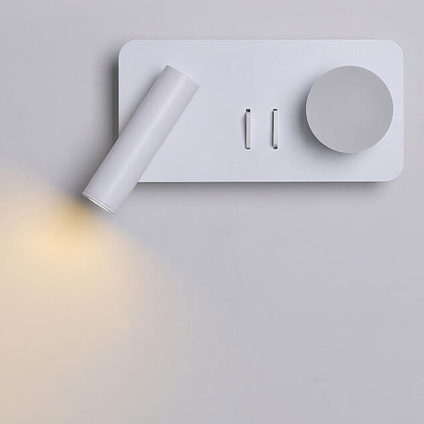 Garduru Nordic LED Wandleuchte | Rund & Eckig | Minimalistisches Design | Leselampe mit Acryl & Eisen