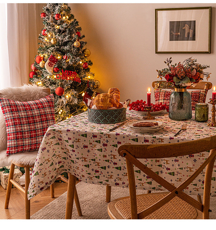 Xmas Geschenktischdecke Feiertagsdekoration Tischbezug