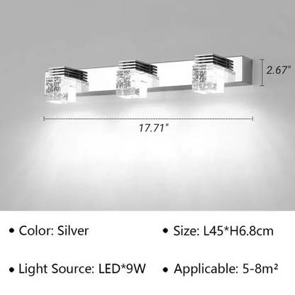 Moderne LED Wandleuchte Kristall Wandlampe Spiegel Dekor Beleuchtungseinrichtung