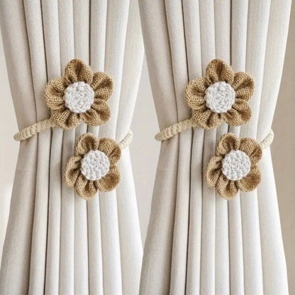 Garduru florale Hanf-Vorhang-Bindegurte im 2er Set