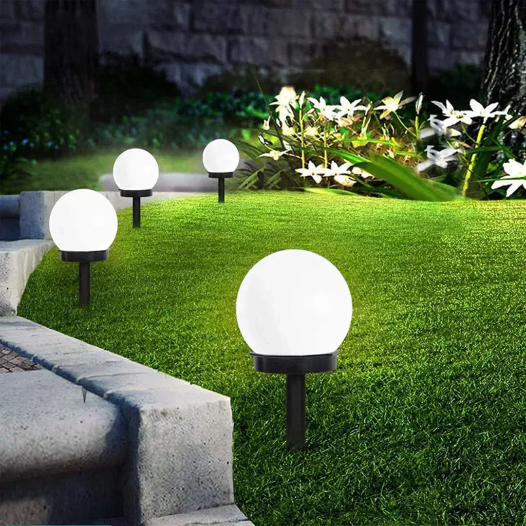 Set von 3 wasserdichten LED Solar Gartenlichtern