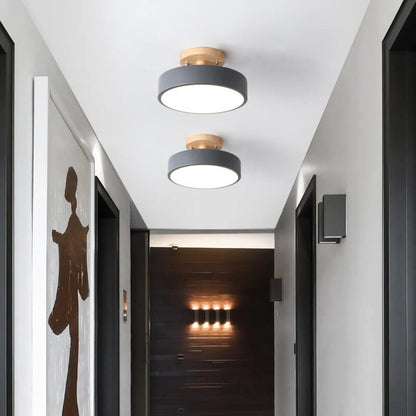 Garduru LED Deckenleuchte Rund | Nordic Design | Semi-Flush Mount | Energiesparende Zimmerleuchte