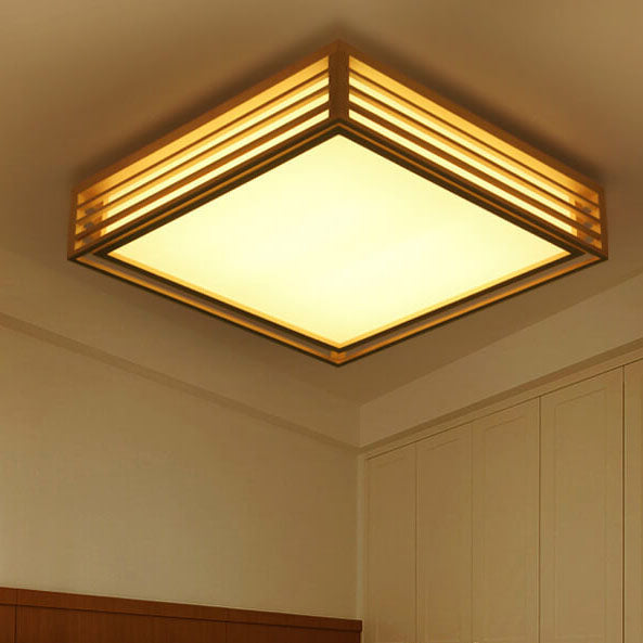 Garduru LED Deckenleuchte | Japanischer Tatami-Stil | Holzrahmen | Dimmbare Lichtfarben | Perfekt für Wohnzimmer & Schlafzimmer