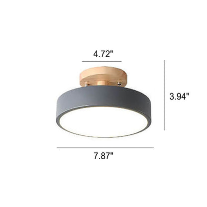 Garduru LED Deckenleuchte Rund | Nordic Design | Semi-Flush Mount | Energiesparende Zimmerleuchte