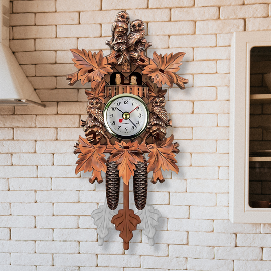 Vintage Holz Wald Wanduhr für Wohnkultur und Büro Stil