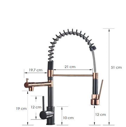 StreamFlex – Einziehbare Küchenarmatur mit Doppelauslauf