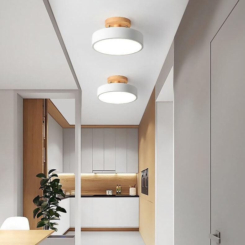 Garduru LED Deckenleuchte Rund | Nordic Design | Semi-Flush Mount | Energiesparende Zimmerleuchte