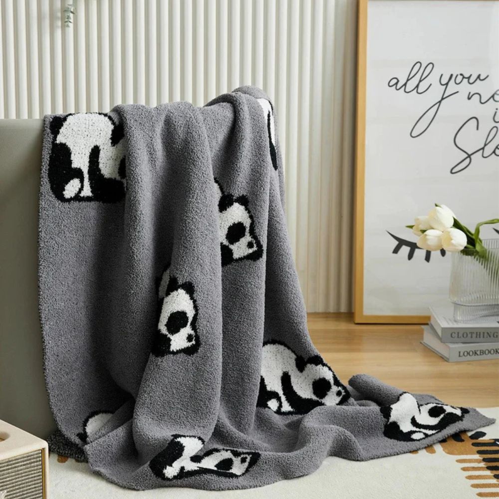 Kawaii Panda Strickdecke