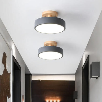 Garduru LED Deckenleuchte Rund | Nordic Design | Semi-Flush Mount | Energiesparende Zimmerleuchte