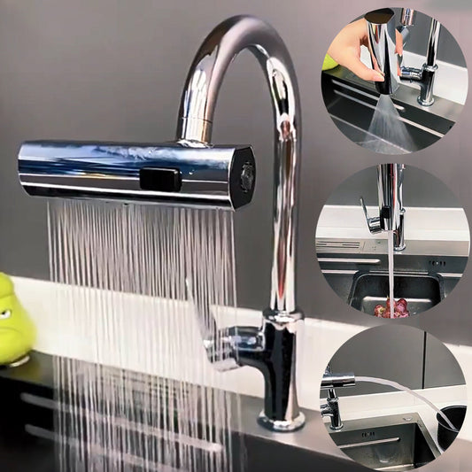 Wasserfall-Wasserhahn | Stilvoller ergonomischer 3-in-1-Wasserhahn