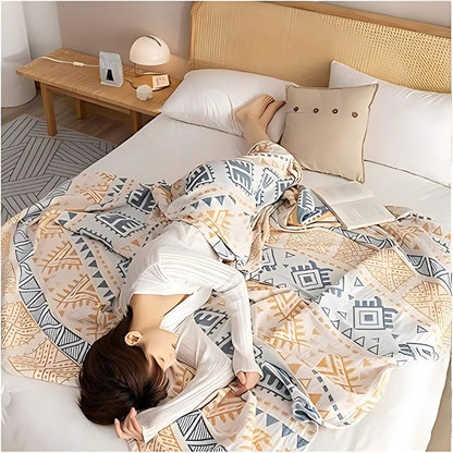 Aztec Layers Pure Cotton Decke