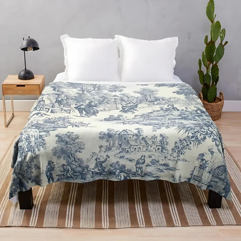 Toile de Jouy Decke für eleganten Wohnstil und gemütliche Wohnräume