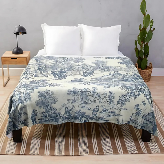 Toile de Jouy Decke für eleganten Wohnstil und gemütliche Wohnräume