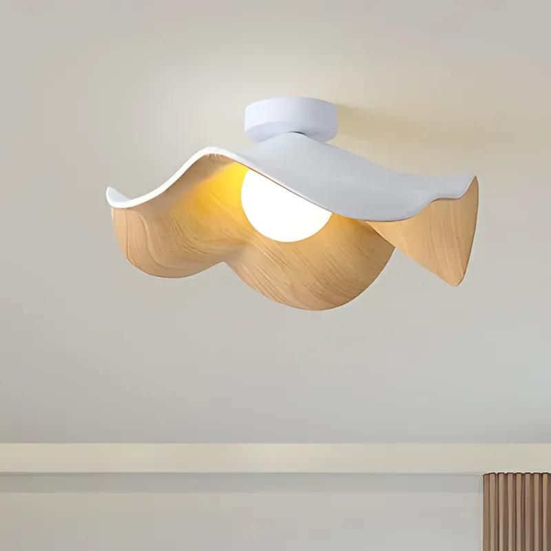 Garduru | Stilvolle Nordic Deckenlampe aus Holz und Harz