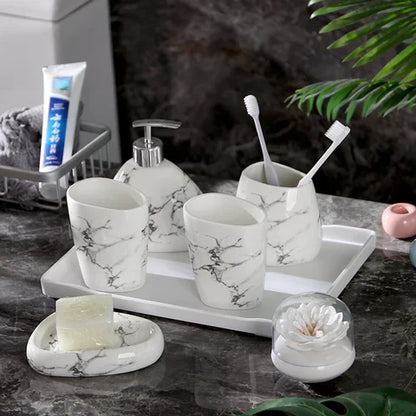 MarbleLuxe – Elegantes Badezimmer Set mit zeitlosem Stil