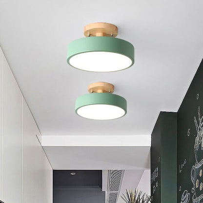 Garduru LED Deckenleuchte Rund | Nordic Design | Semi-Flush Mount | Energiesparende Zimmerleuchte