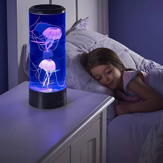 AquaGlow – Magische LED-Tischlampe mit beweglichen Qualle für eine beruhigende Atmosphäre