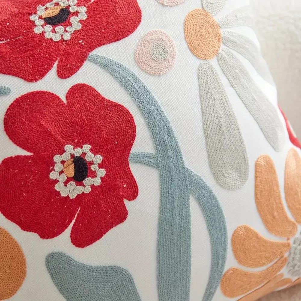 Garduru Kissenbezug mit Botanischem Blumenmuster