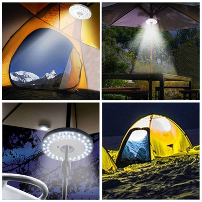 Solar LED Campinglampe – Tragbare, hängende Zeltbeleuchtung für Outdoor-Aktivitäten