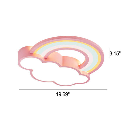 Garduru LED Deckenleuchte | Cartoon Regenbogen & Wolken Design | Kinderzimmer Beleuchtung | Dimmbar