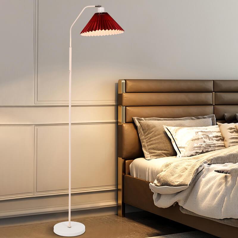 Garduru Minimalist Stehlampe | LED Lichtquelle | Verstellbar | Beige & Weinrot | Modernes Design