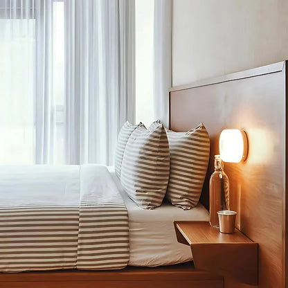 Elegante Aluminium-Wandleuchte mit Umgebungslicht – Moderne Minimalistische Wandleuchte in Rauchgrau, Weiß und Bernstein