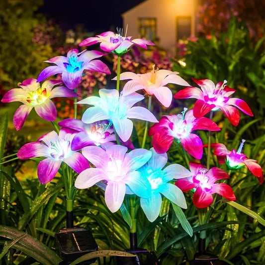 🔥HEISSER VERKAUF 50% RABATT🔥🎄Solarbetriebene blühende Lilienblumen Lichter🎄