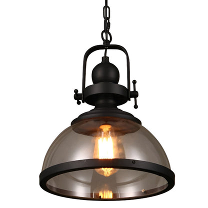 Pendelleuchte Industrie Glas-Domlampe