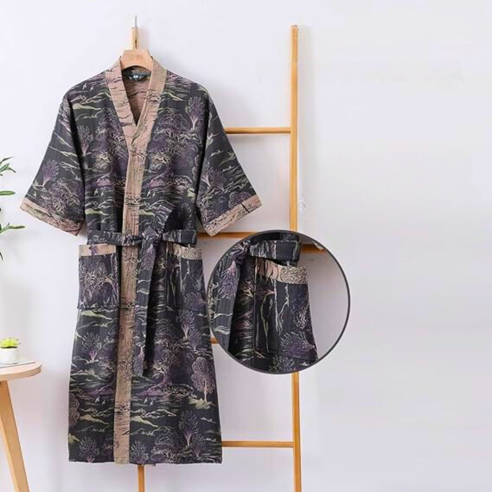 Serene Breeze – Luftiger Baumwoll-Kimono für stilvolle Entspannung