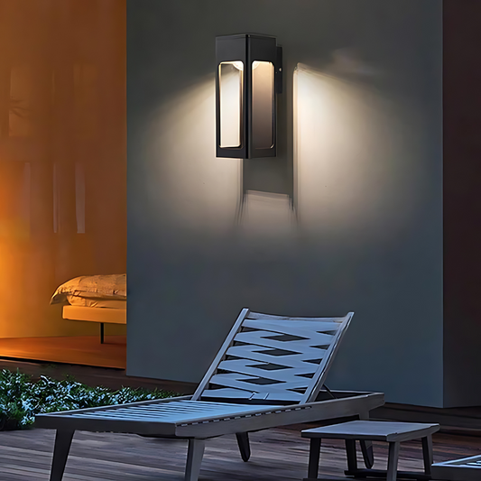 Royaleva Classic Bewegungsmelder Wandleuchte - Innen- & Außen-LED-Licht mit schwarzem Finish