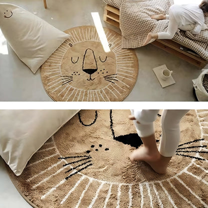 Nordisches Design Kinderzimmer Teppich - Boho Löwe