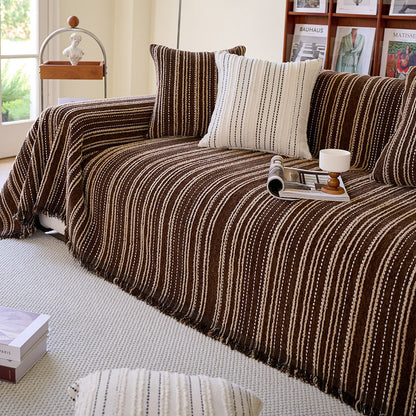 Traces of Lines Chenille Sofa/Couch Bezug