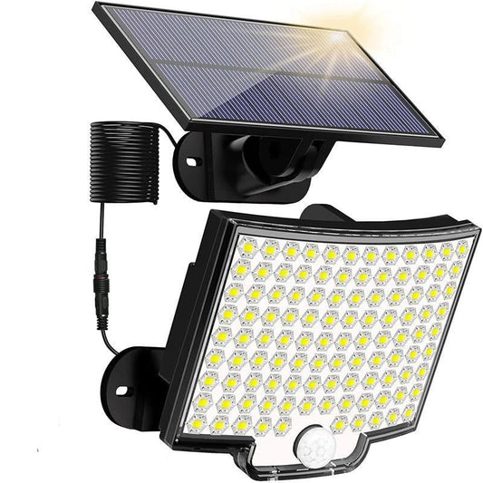 Garduru - 106 LED-Solar-Außenleuchte mit Bewegungsmelder