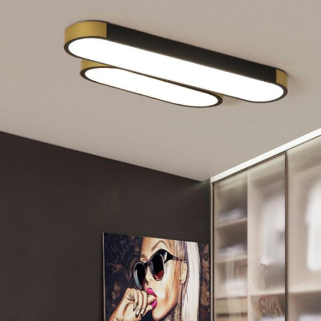 Garduru Minimalistische LED Deckenleuchte | Rechteckige Ringform | Dimmbar & Modernes Design