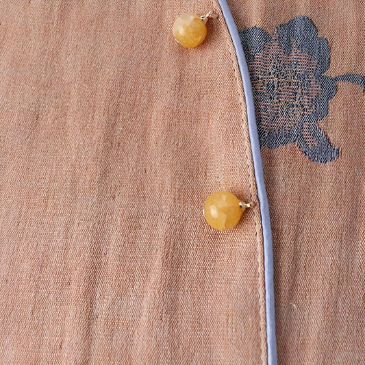Lotus Jacquard Baumwoll Nachthemd
