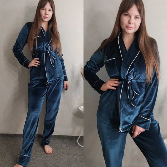 Luxuriöses Samt Pyjama-Set