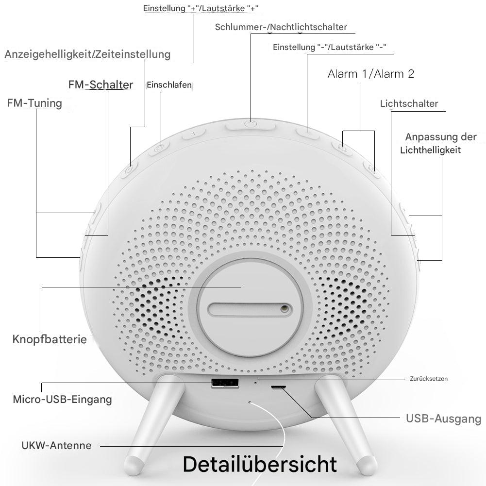 Stilvoller LED-Wecker mit Farbwechsel – Kabelloses Design für maximale Flexibilität