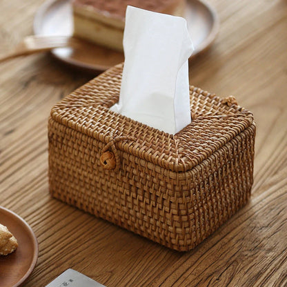 Garduru Rattan-Box für Taschentücher – Individuell Gestaltet