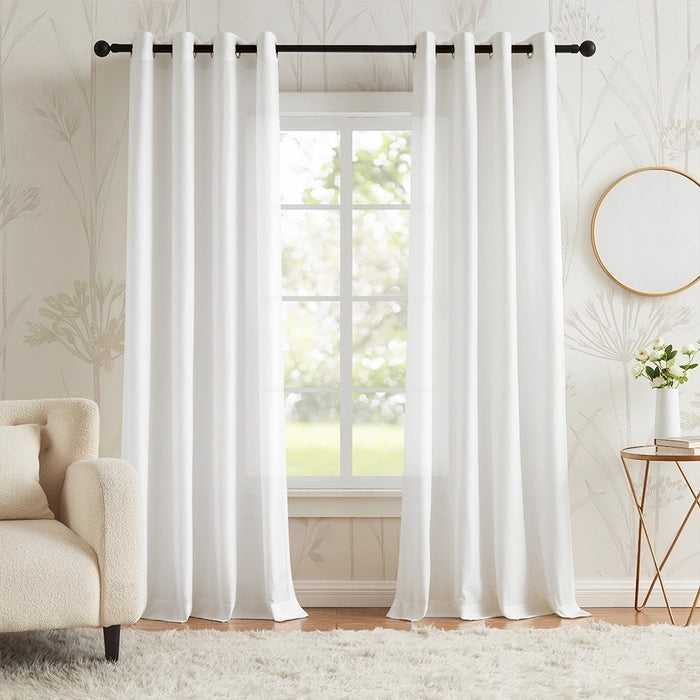 Lumi – Ösen-Design, minimalistischer Voile-Vorhang, Wohnzimmer