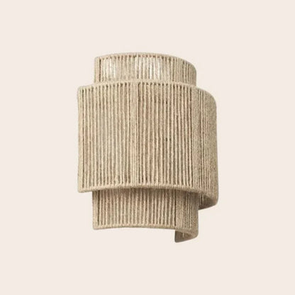 Geflochtene Rattan-Wandleuchte