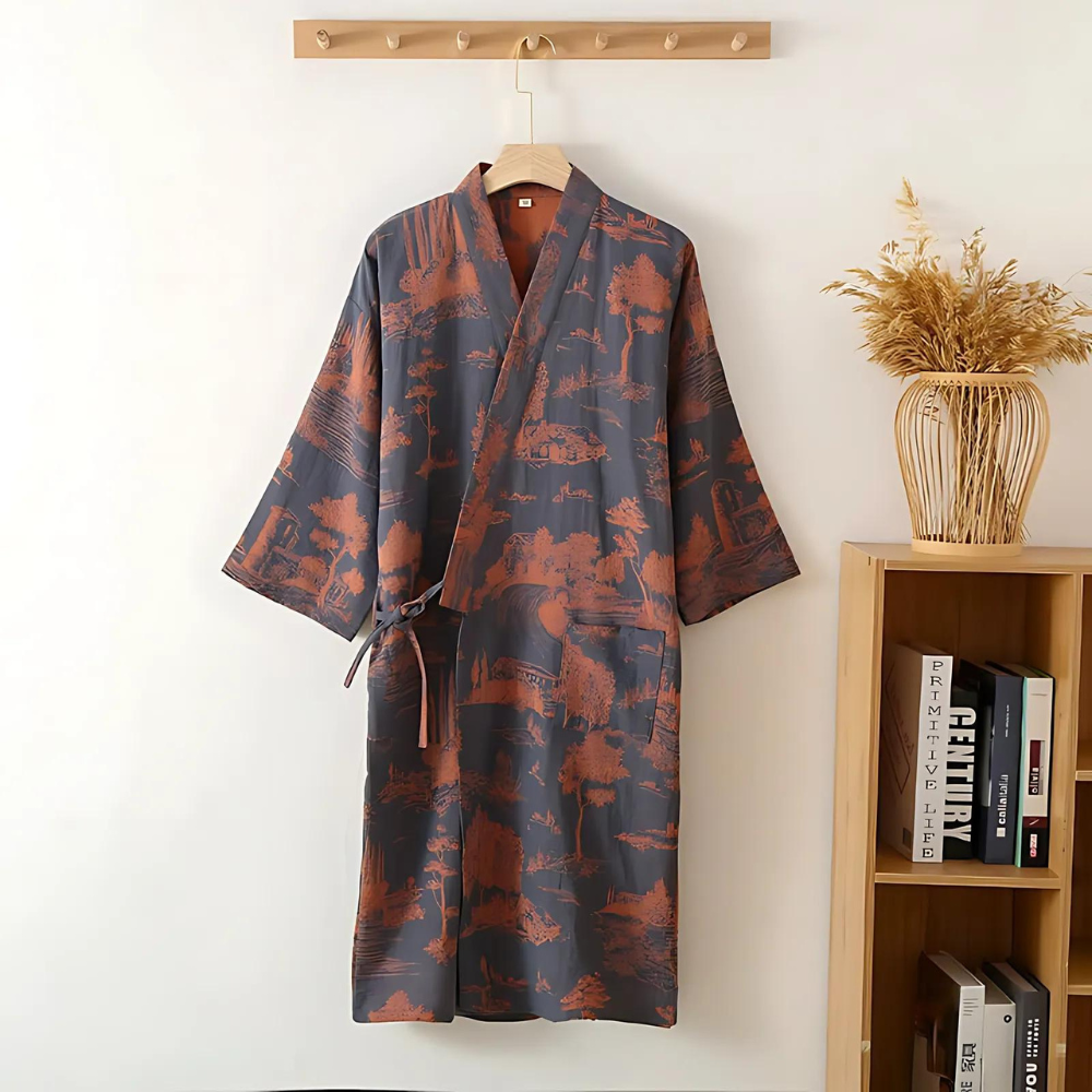 Serene Woodlands Kimono-Robe