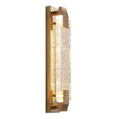 Garduru Luxuriöse LED Wandlampe | Rechteckig | Kristallblase Design | Elegantes Licht für Zuhause | Deko | Moderne Wandleuchte