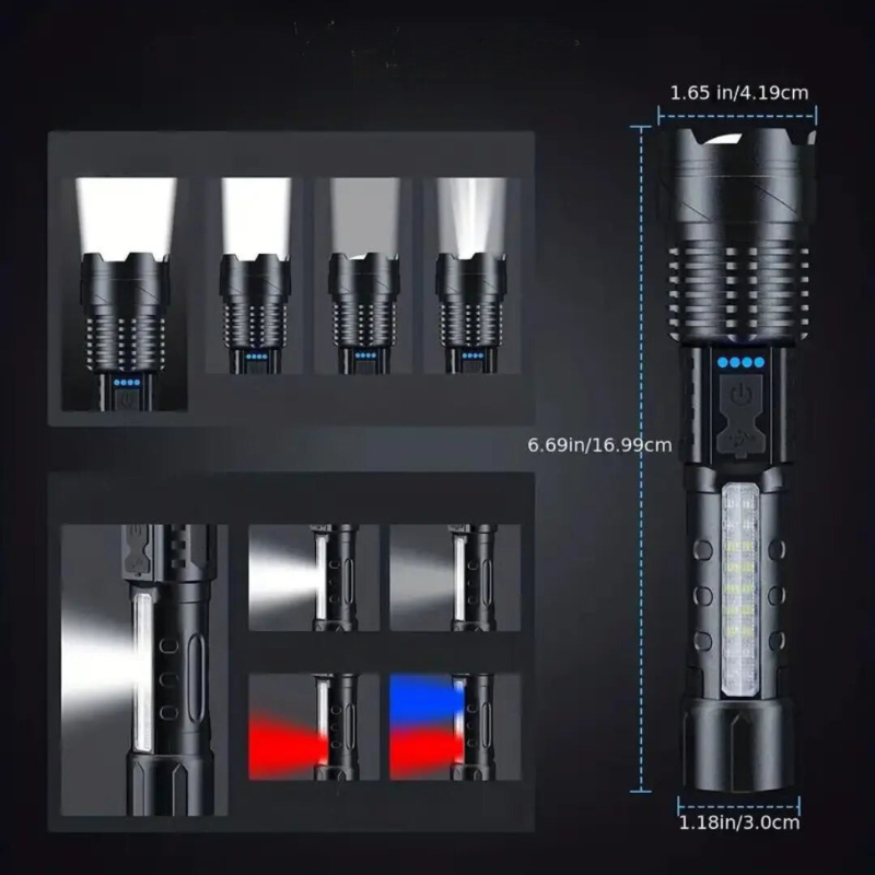 Garduru - Ultrafelle Militärtaschenlampe mit 5000 Lumen