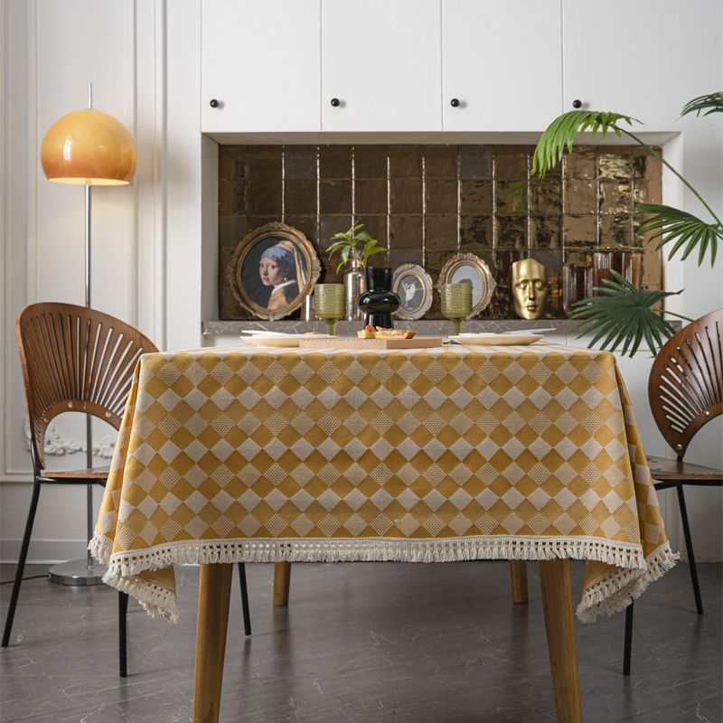 Retro Diamond Jacquard Tischdecke