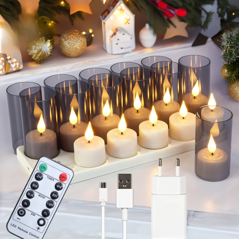 Flameless Kiefernzapfen Kerzen - Batteriebetrieben | Weihnachtsdekoration Mit Flackereffekt