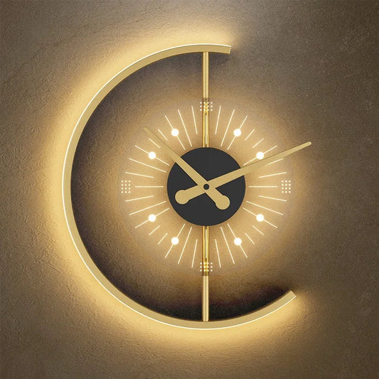 Garduru LED-Wandlampe | Stilvolles Uhr-Design | Dimmbar & Anpassbar
