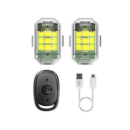 Wiederaufladbares kabelloses LED-Motorrücklicht mit Fernbedienung für Brems- und Warnsignale