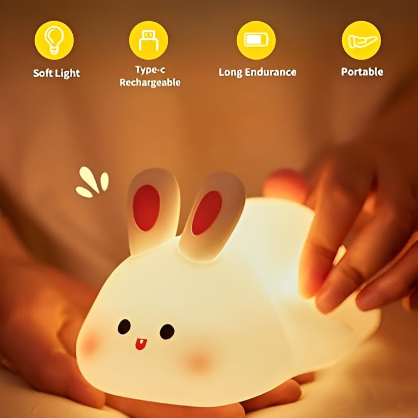 Große Gesicht Kaninchenlampe